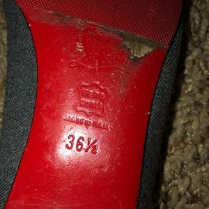 Louboutin Gray Flats Sz 6.5